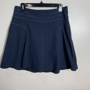 Athleta All Day Skort Skirt Navy Blue Rear Zip Pocket Size 8 Athleisure Sport